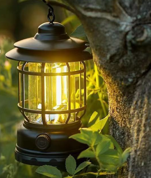 Vintage Outdoor Long Battery Life Lighting Ultra-long Campsite Camping Rechargeable Tent Atmosphere Lantern Hanging Type_voghion.com