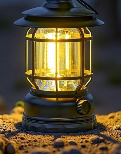 Vintage Outdoor Rechargeable Camping Lantern For Atmosphere Lighting_voghion.com