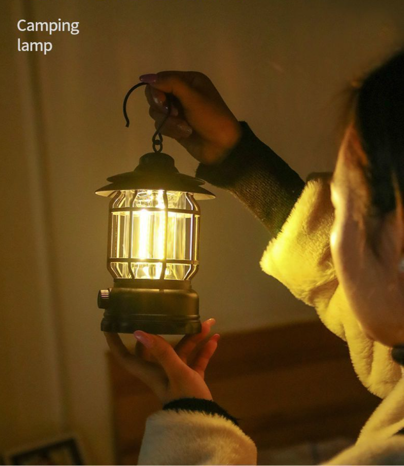 Vintage Outdoor Rechargeable Camping Lantern For Atmosphere Lighting_voghion.com