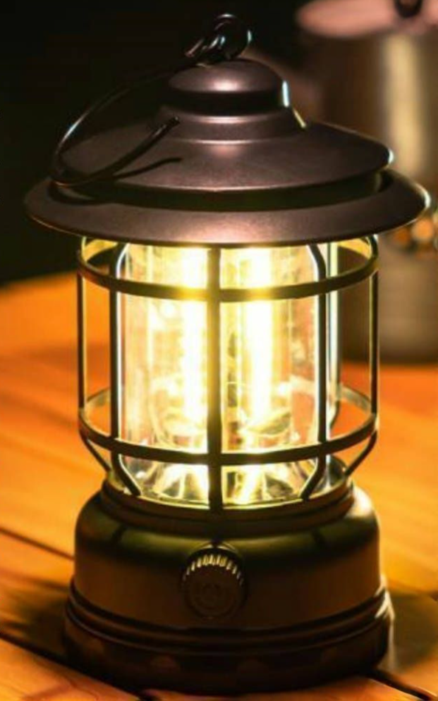 Vintage Outdoor Long Battery Life Lighting Ultra-long Campsite Camping Rechargeable Tent Atmosphere Lantern Hanging Type_voghion.com