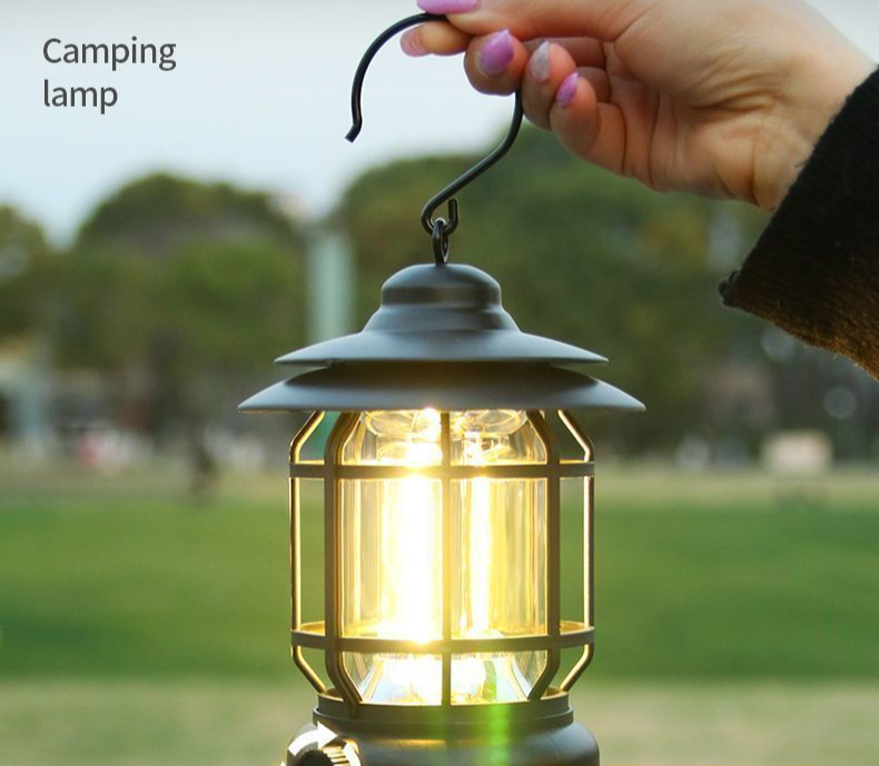 Vintage Outdoor Rechargeable Camping Lantern For Atmosphere Lighting_voghion.com