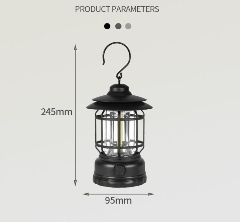 Vintage Outdoor Rechargeable Camping Lantern For Atmosphere Lighting_voghion.com