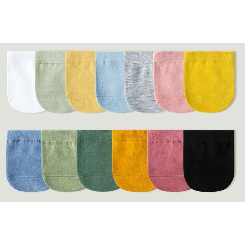 Damen-Socken aus Baumwolle, unsichtbar, dünn, halbhoch, rutschfest, mit halber Sohle, zum Hineinschlüpfen, Sommersocken_voghion.com