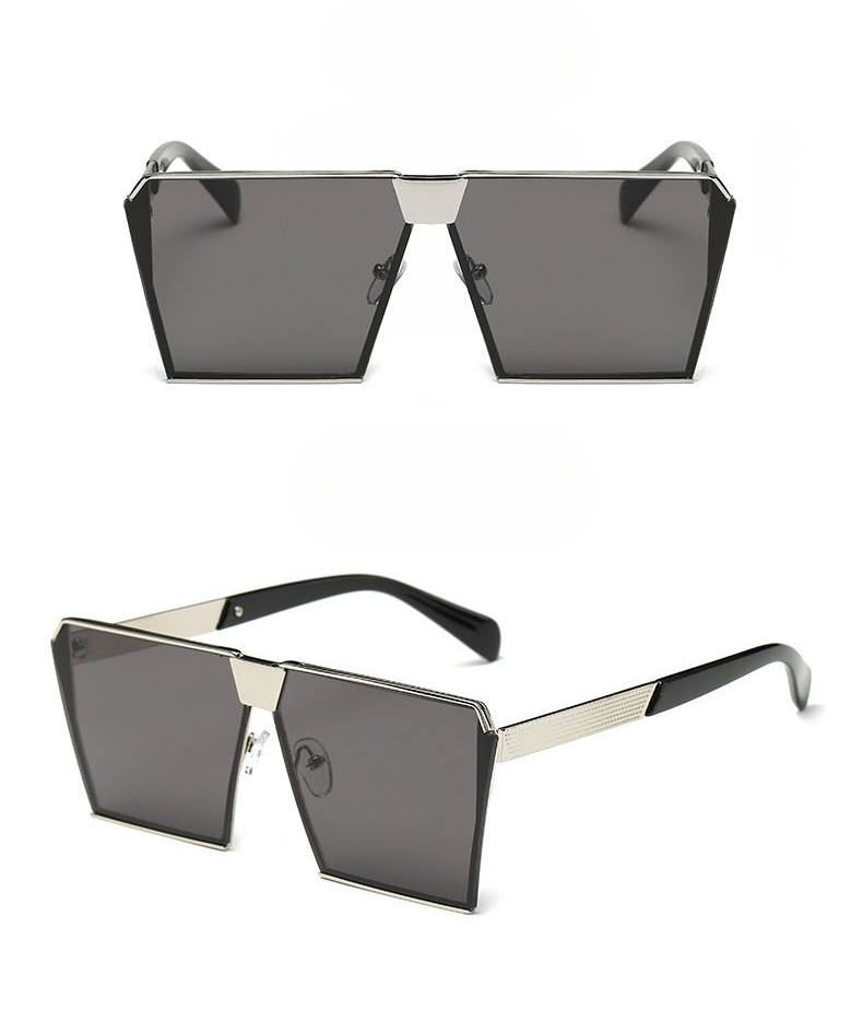 Men's Square Frame Sunglasses Retro Style Uv Protection Shades_voghion.com