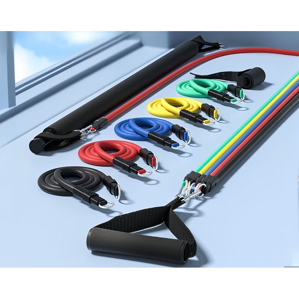 Equipo de entrenamiento para hombres con banda elástica de resistencia para el hogar, máquina de dominadas para fortalecer la espalda y los músculos del pecho._voghion.com