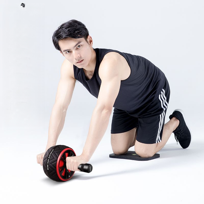 Rad mit Kniepolster für den Heimgebrauch, leise Übungsrolle für Muskeltraining, Bauchreduktion und Bauchstraffung_voghion.com