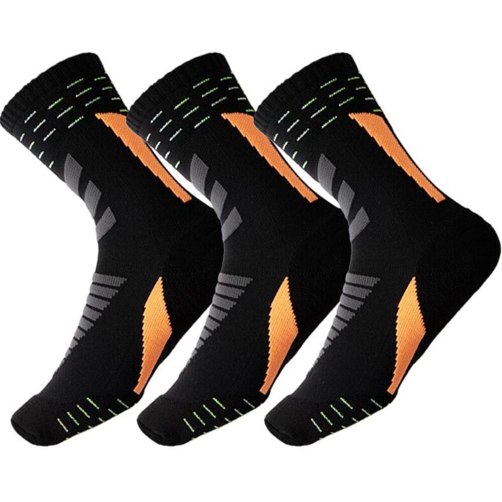 Three Pairs Professional Marathon Sports Socks For Men And Women, Thickened, Odor-Resistant, Elite Basketball Boat_voghion.com