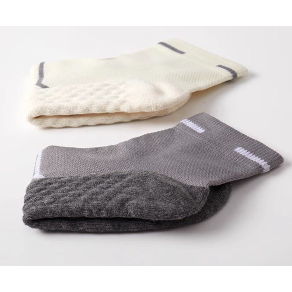 Antibacterial Professional Running Mid-calf Socks With Massage Sole_voghion.com