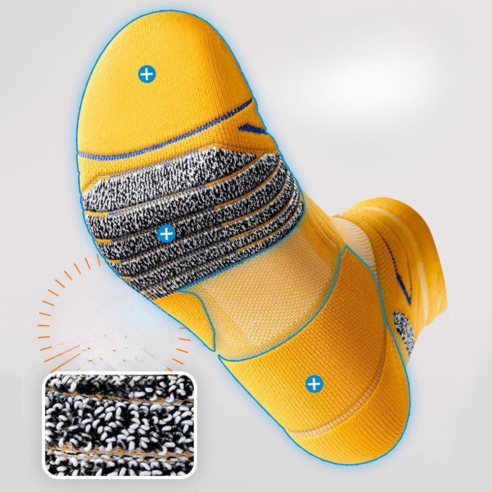 Professional Marathon Running Socks For Men Mid Calf Thickened_voghion.com