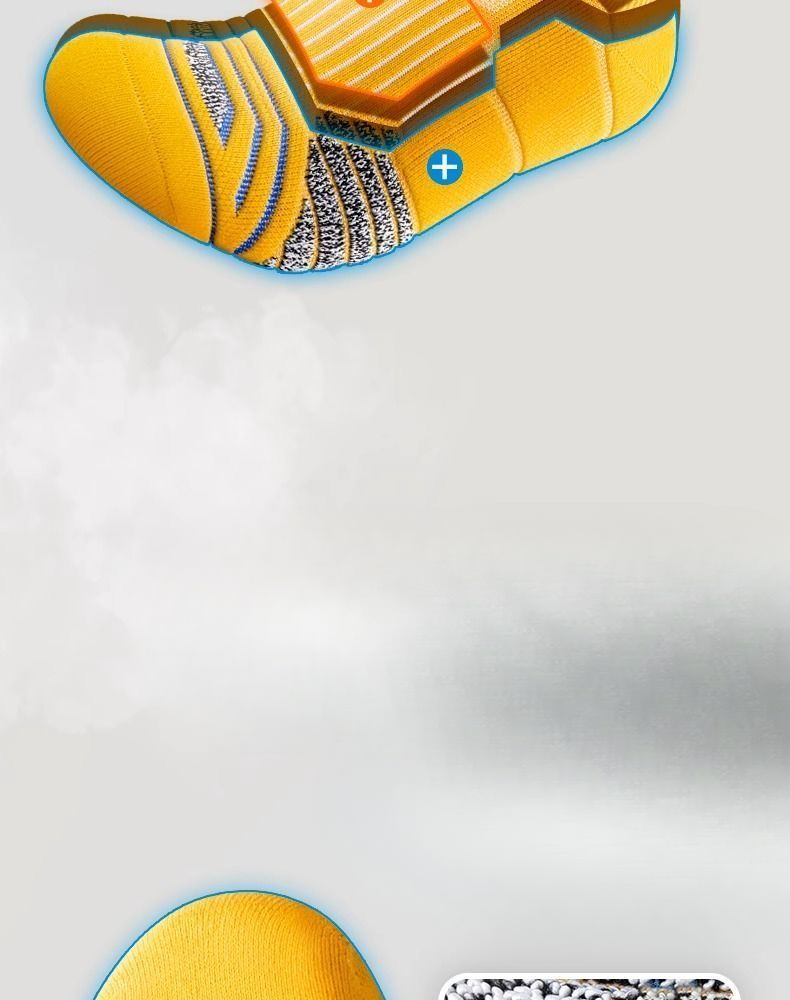 Professional Marathon Running Socks For Men Mid Calf Thickened_voghion.com