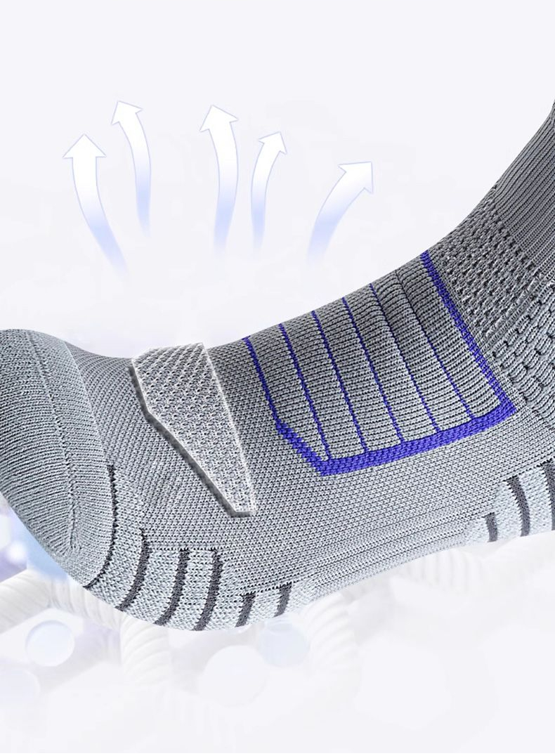 Professional Marathon Running Socks Mid-calf Shock-absorbing_voghion.com