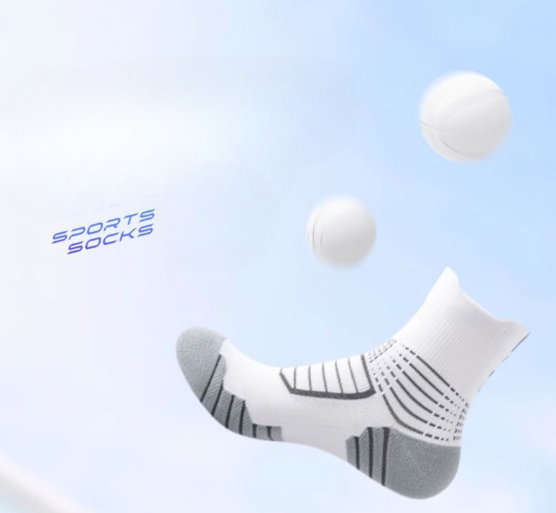 Professional Marathon Running Socks Mid-calf Shock-absorbing_voghion.com