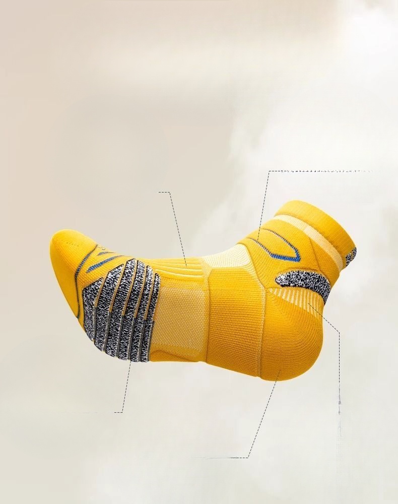 Professional Marathon Running Socks For Men Mid Calf Thickened_voghion.com