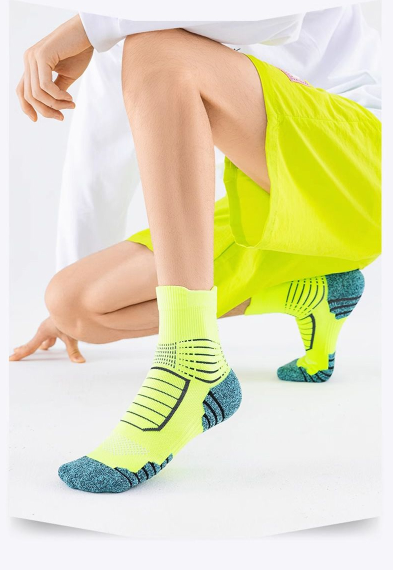 Professional Marathon Running Socks Mid-calf Shock-absorbing_voghion.com