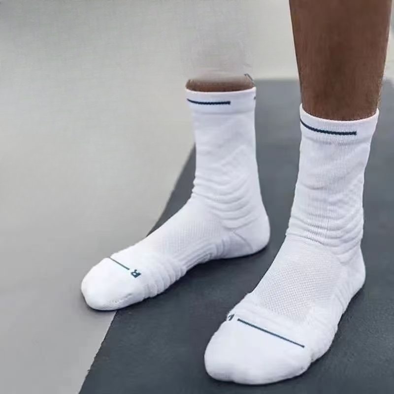 Professional Basketball With Towel Bottom, Thickened, Non-slip, Wear-resistant, High-top, American-style Elite Socks_voghion.com