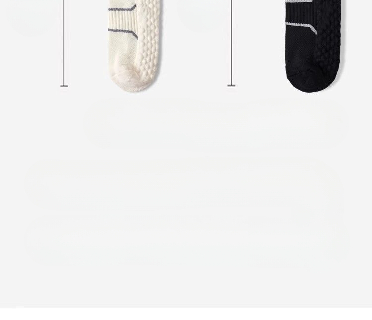 Antibacterial Professional Running Mid-calf Socks With Massage Sole_voghion.com