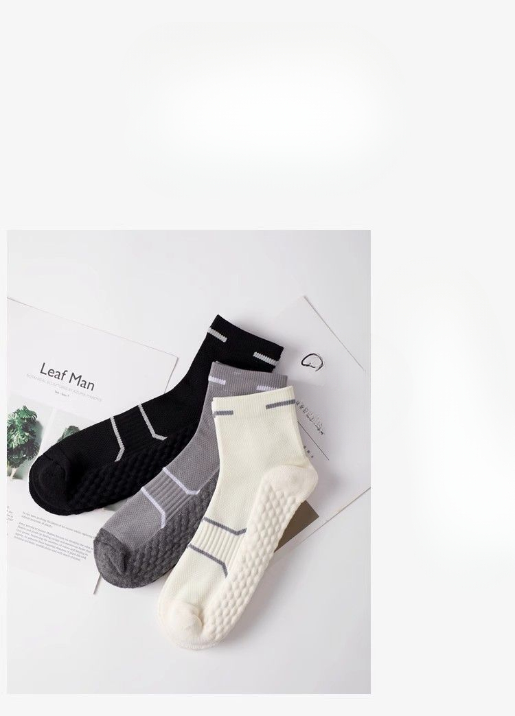 Antibacterial Professional Running Mid-calf Socks With Massage Sole_voghion.com