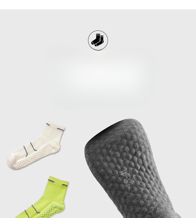 Antibacterial Professional Running Mid-calf Socks With Massage Sole_voghion.com