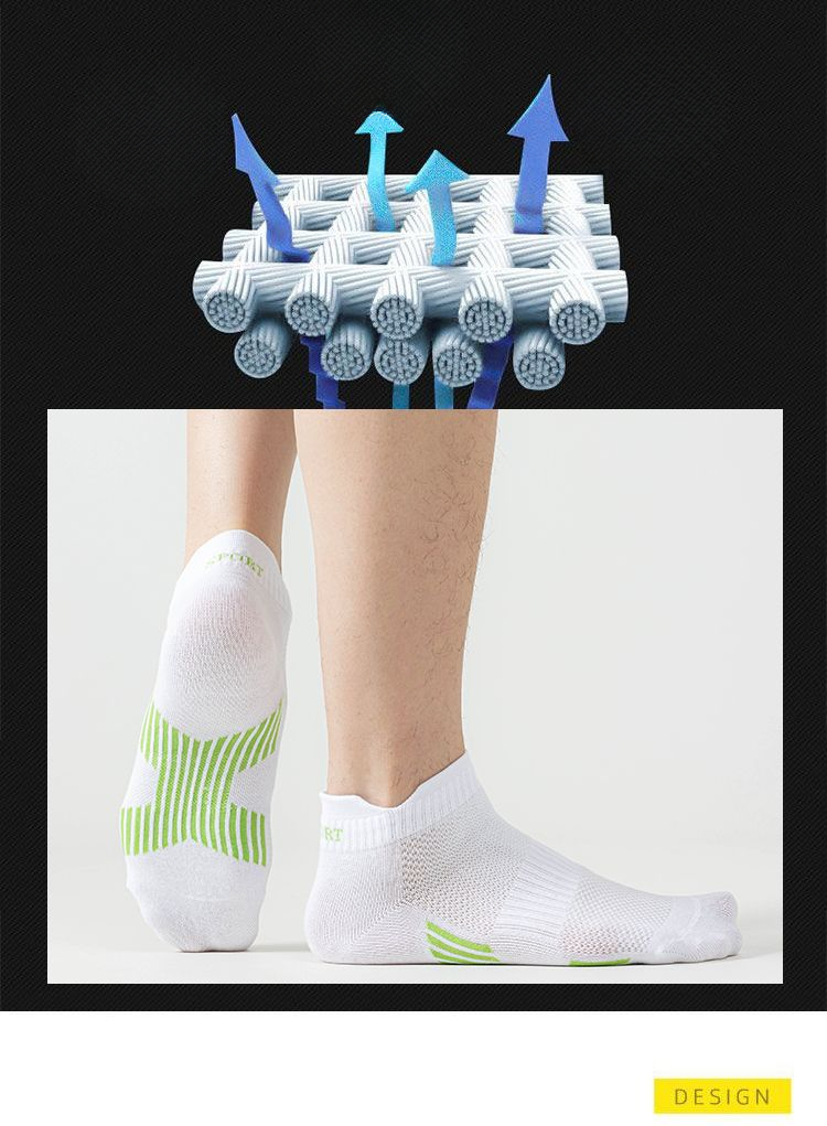 Professional Cotton Running Socks Breathable And Sweat Absorbent_voghion.com