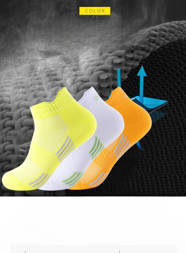 Professional Cotton Running Socks Breathable And Sweat Absorbent_voghion.com