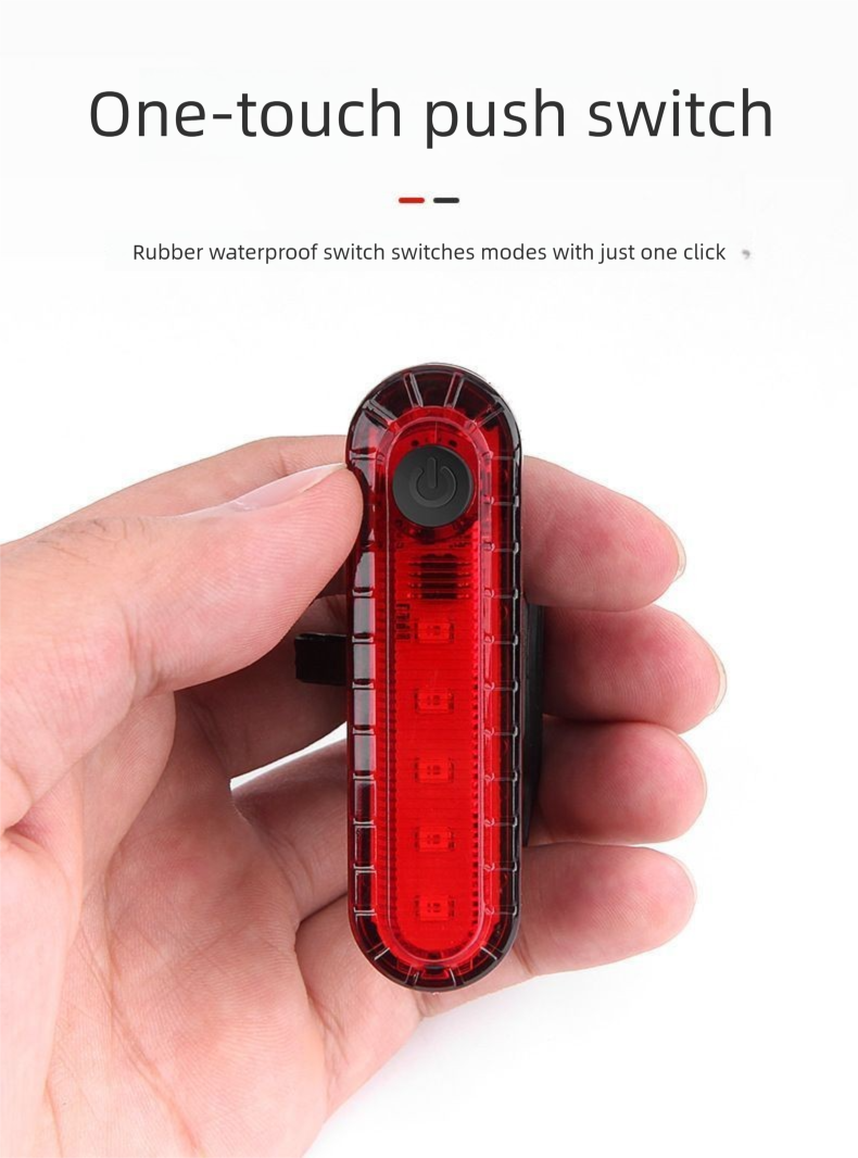 Bicycle Heart-shaped Tail Light Led Rechargeable Safety Warning Lamp_voghion.com
