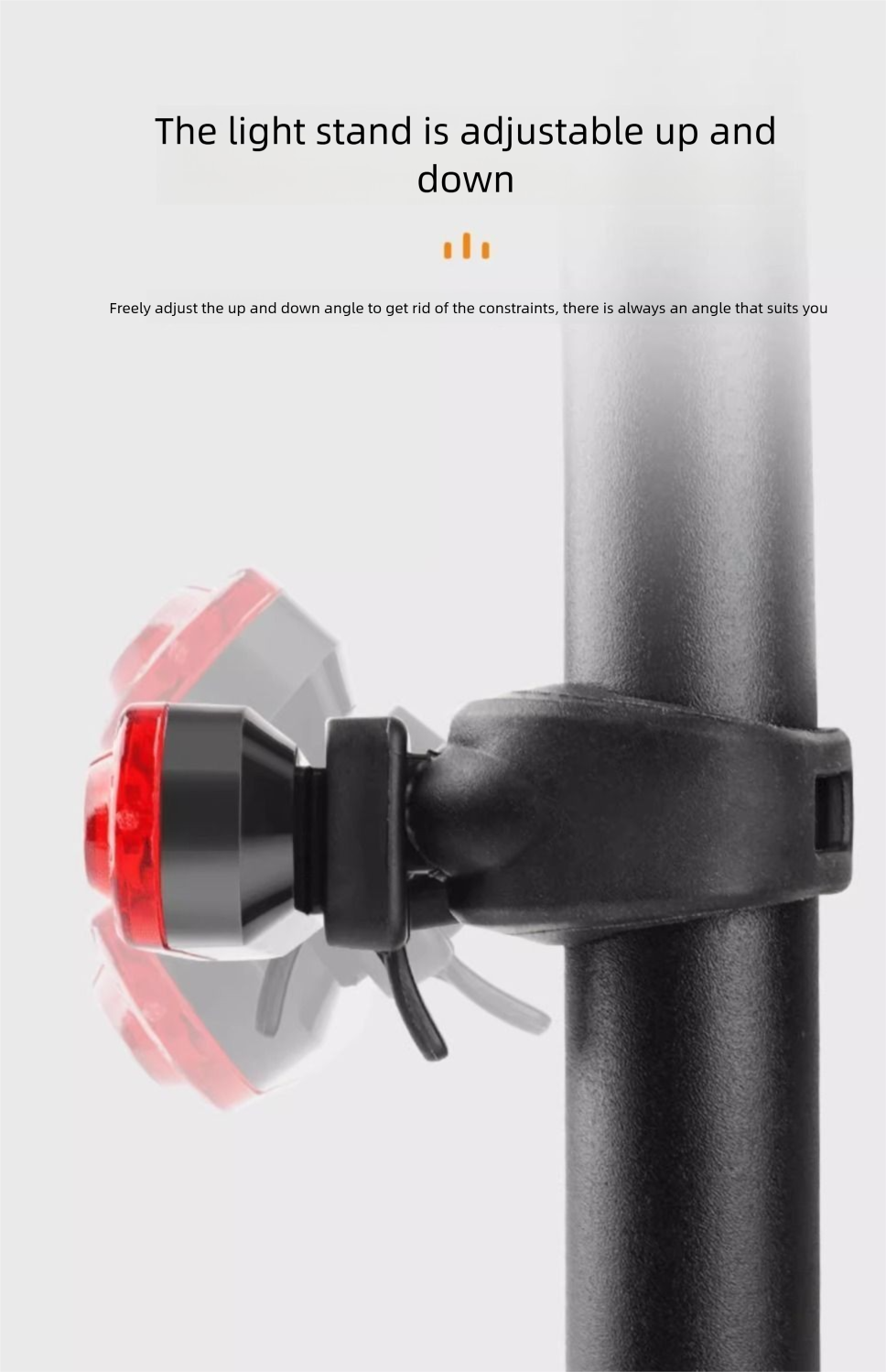 Bicycle Heart-shaped Tail Light Led Rechargeable Safety Warning Lamp_voghion.com