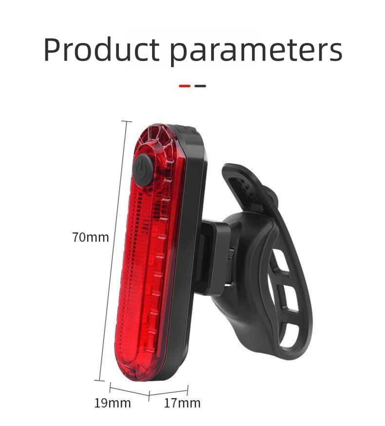 Bicycle Heart-shaped Tail Light Led Rechargeable Safety Warning Lamp_voghion.com