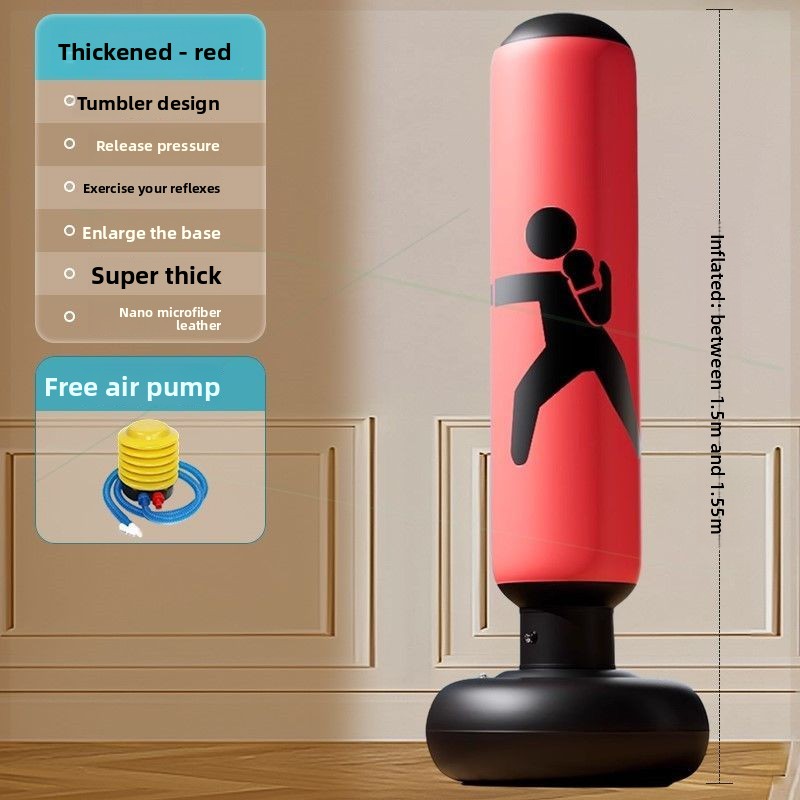Thickened Kids Inflatable Punching Bag, Free Standing Boxing Sandbag, Home Fitness Training Toy_voghion.com