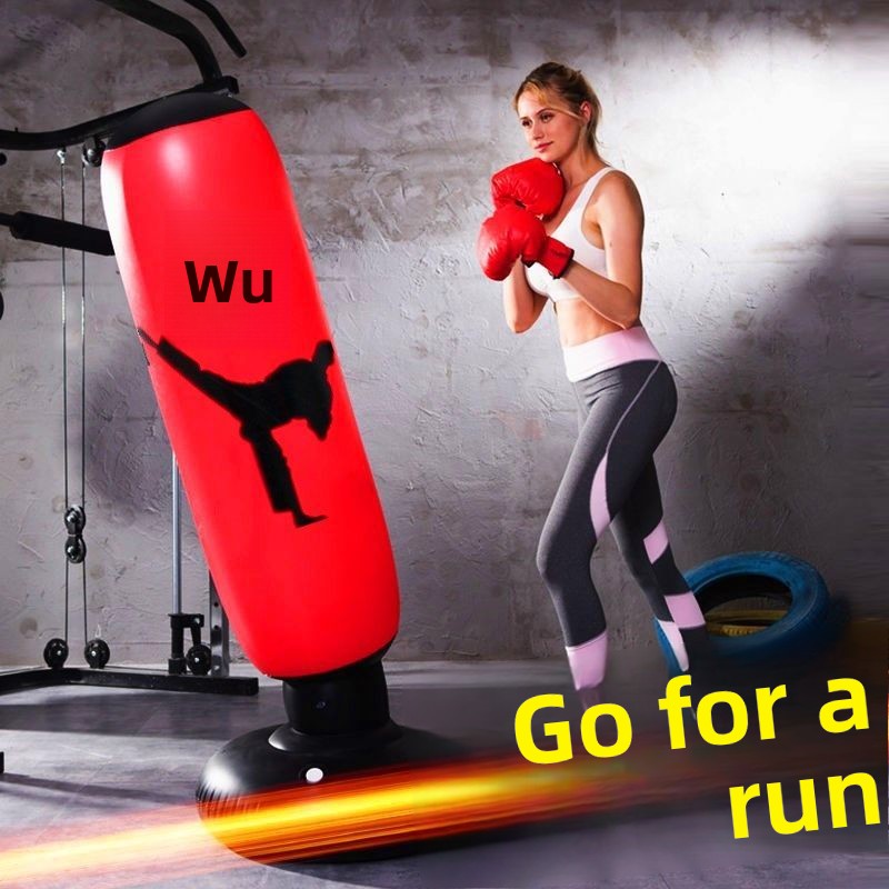 Inflatable Kids Punching Bag Free Standing Boxing Training Toy_voghion.com