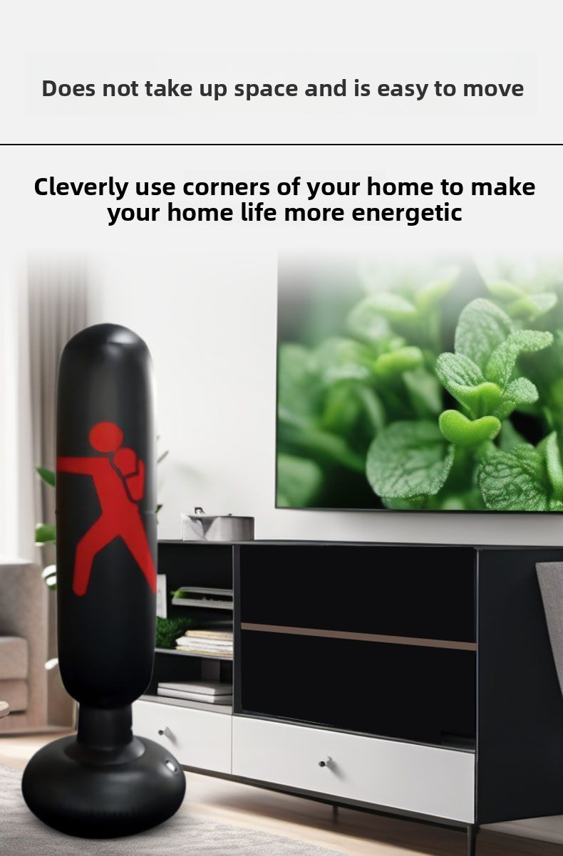 Inflatable Kids Punching Bag Free Standing Boxing Training Toy_voghion.com