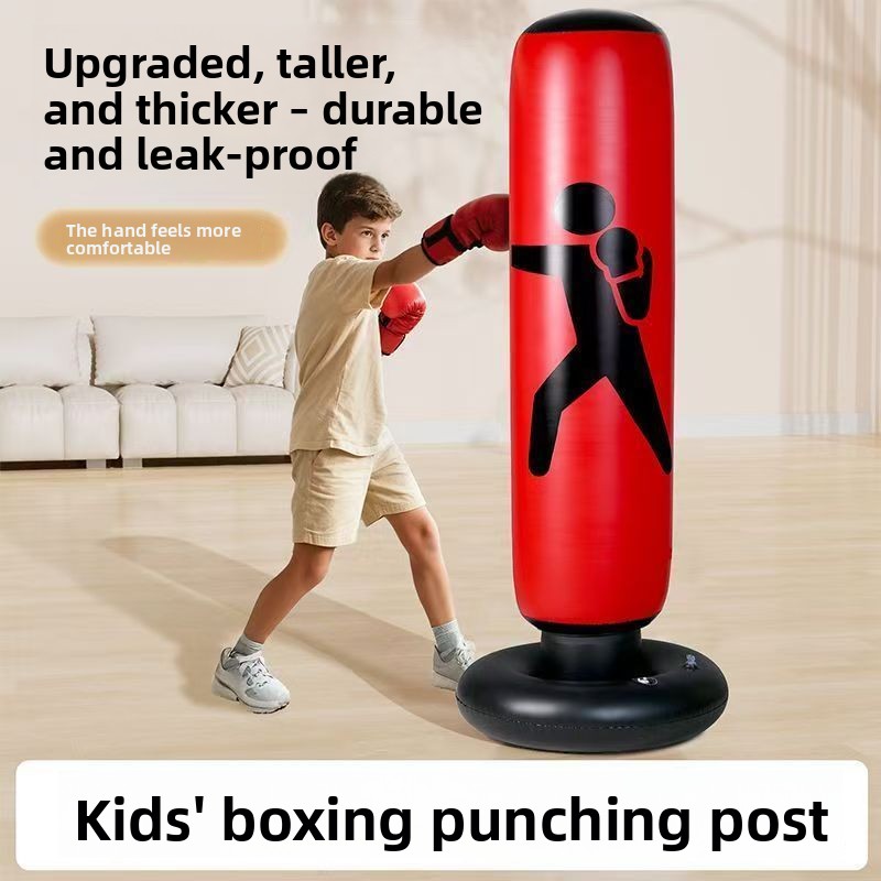 Inflatable Kids Punching Bag Free Standing Boxing Training Toy_voghion.com