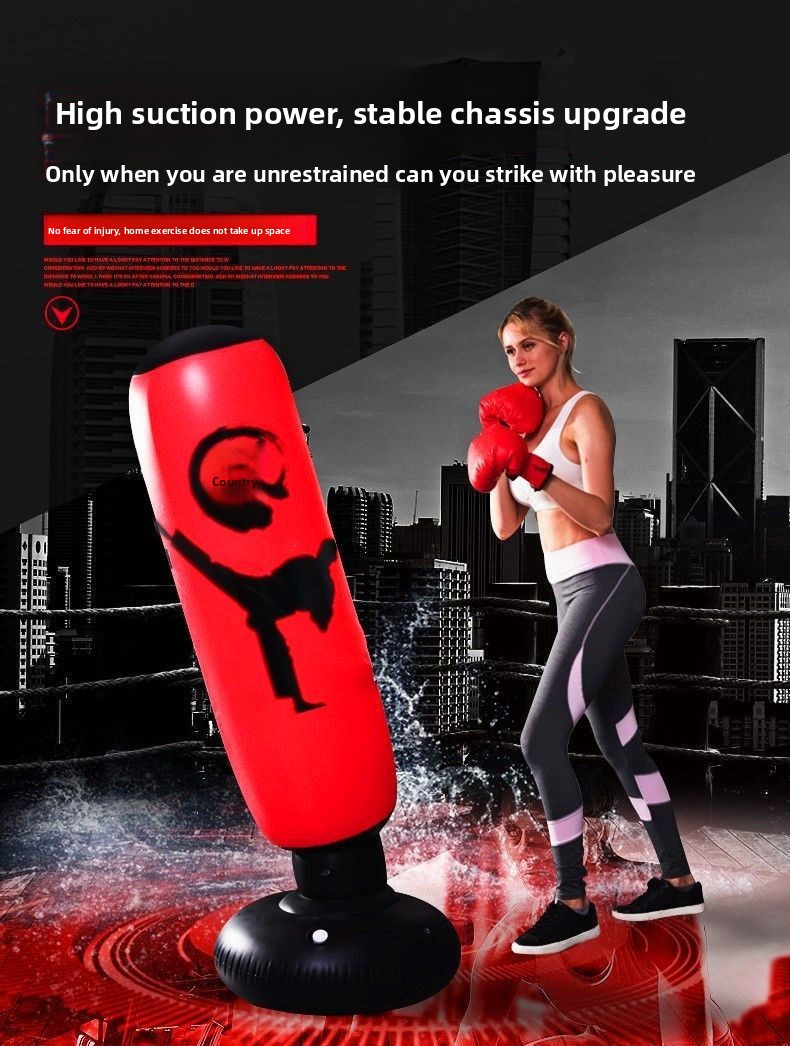 Inflatable Kids Punching Bag Free Standing Boxing Training Toy_voghion.com