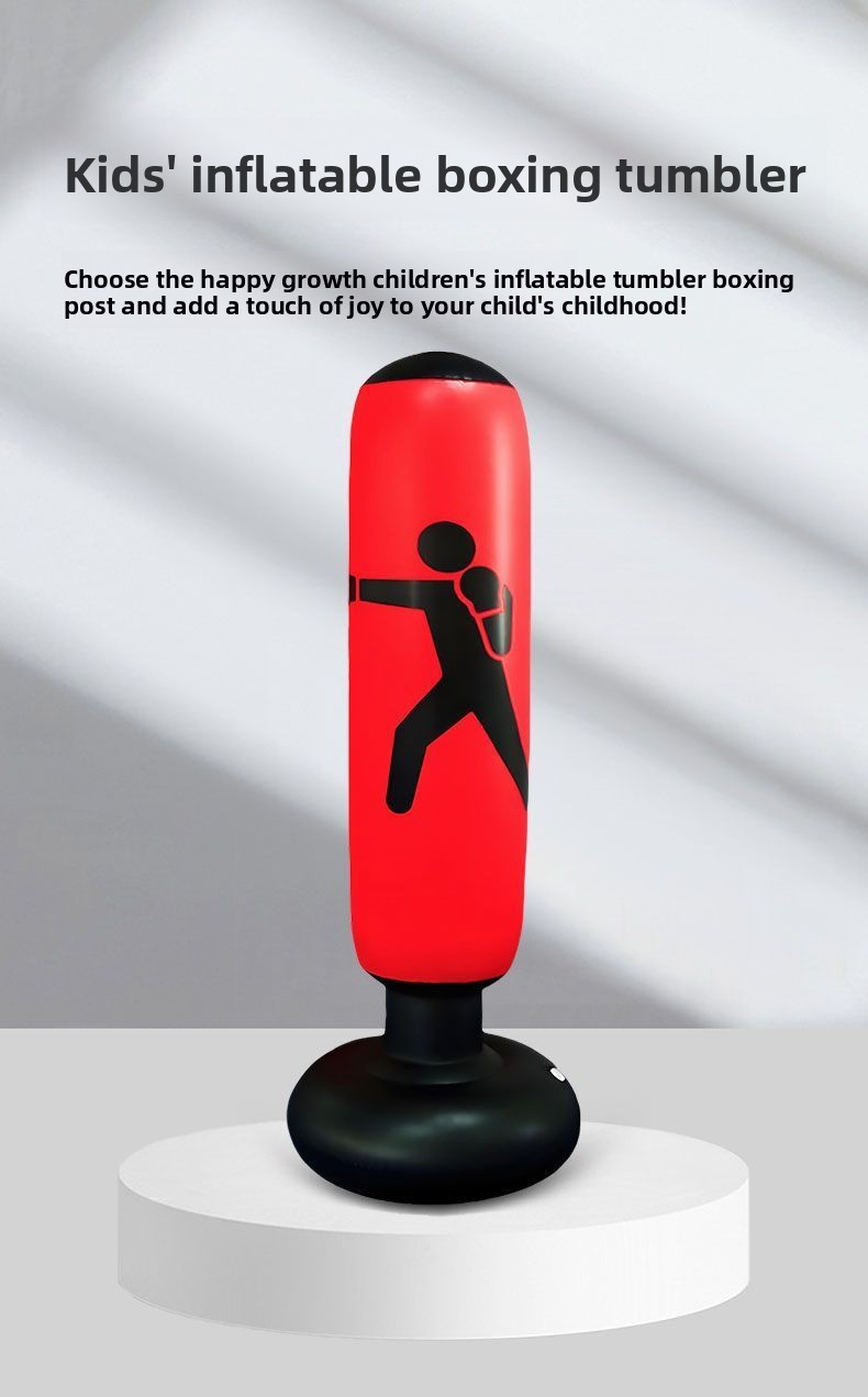 Inflatable Kids Punching Bag Free Standing Boxing Training Toy_voghion.com