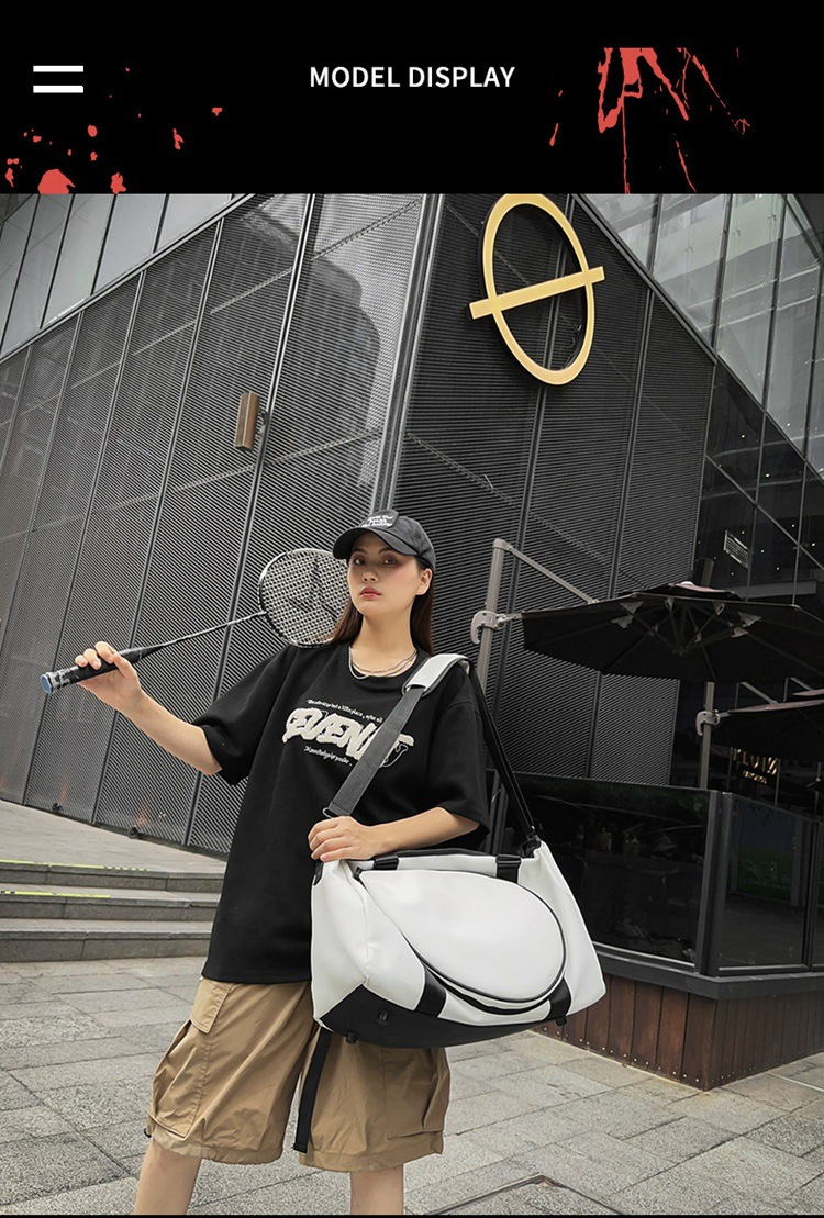 Badminton Racket Large Capacity Women's Crossbody Clothing Tennis Men's Handheld Sports Fitness Bag_desvips.com