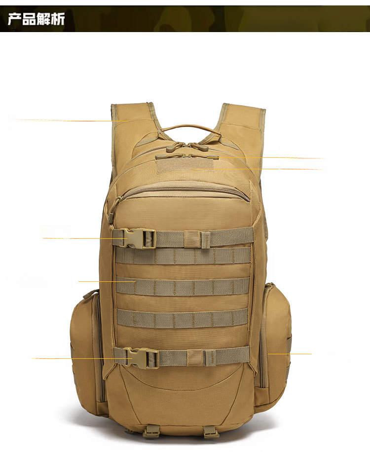 Outdoor Backpack Men's School Travel Large Capacity Business Trip Luggage Anti-Scratch Wear-Resistant Mountaineering Bag_desvips.com