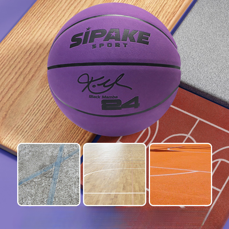 Basketball For Indoor And Outdoor Use Durable Soft Leather Feel_voghion.com