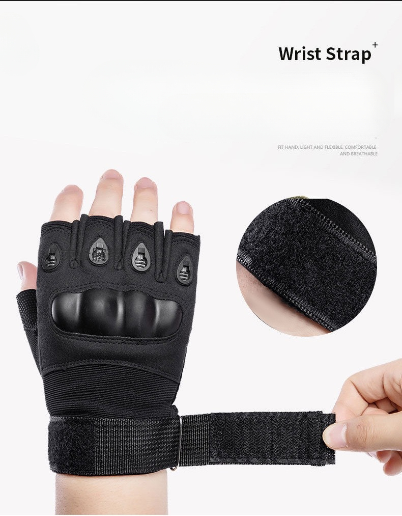 Training Half-Finger Tactical Gloves For Men, Training, Combat, Cycling, Motorcycle, Military Enthusiast, Outdoor Safety_voghion.com