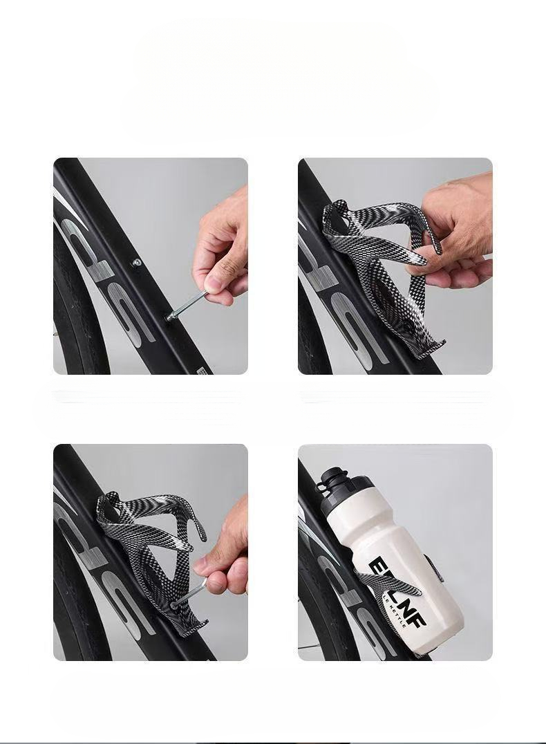Portabidón para bicicleta con patrón de carbono integrado ABS para montaña, portabidón para bicicleta de carretera, equipo de ciclismo_voghion.com