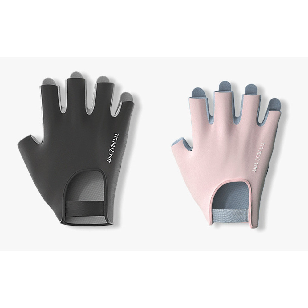 Fitnesshandschoenen tegen eelt voor dames, dunne antislip handschoenen met halve vingers, geschikt voor yoga, fietsen, training en optrekstangen._voghion.com