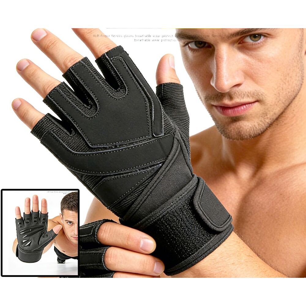 Fitness-Handschuhe für Herren, geeignet für Gymnastik, Training, Outdoor-Sportarten, Klimmzüge, Hanteln, Gewichtheben und Handgelenkstütze._voghion.com