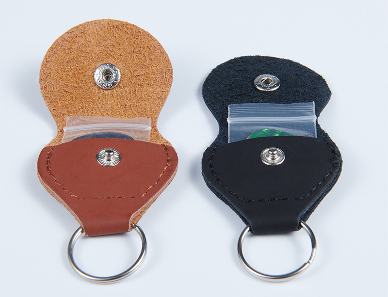 Tasche aus PU-Leder, Schlüsselanhänger, Aufbewahrung, Gitarrenplektrum-Etui_voghion.com