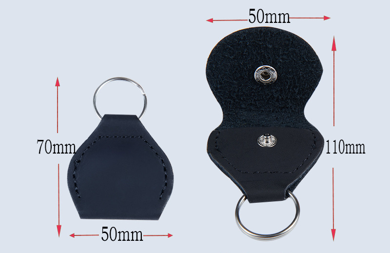 Tasche aus PU-Leder, Schlüsselanhänger, Aufbewahrung, Gitarrenplektrum-Etui_voghion.com