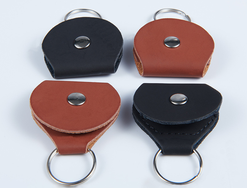 Tasche aus PU-Leder, Schlüsselanhänger, Aufbewahrung, Gitarrenplektrum-Etui_voghion.com