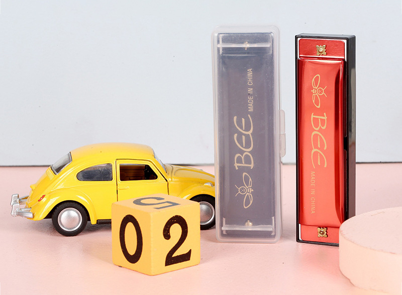 New 10-hole Aluminum Base BA Shell Paper Box Harmonica, Children's Toy Beginner's Musical Instrument Gift, Early Education Harmoni_voghion.com