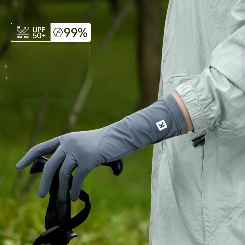 Outdoor Sports Hiking Sun Gloves For Women Summer UV Protection Thin Breathable Cycling Driving Non-Slip_voghion.com