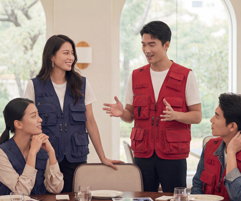 Multi-pocket Vest Custom Workwear With Printed Logo For Photography, Sports, Outdoor Activities, Advertising, Workwear,_voghion.com