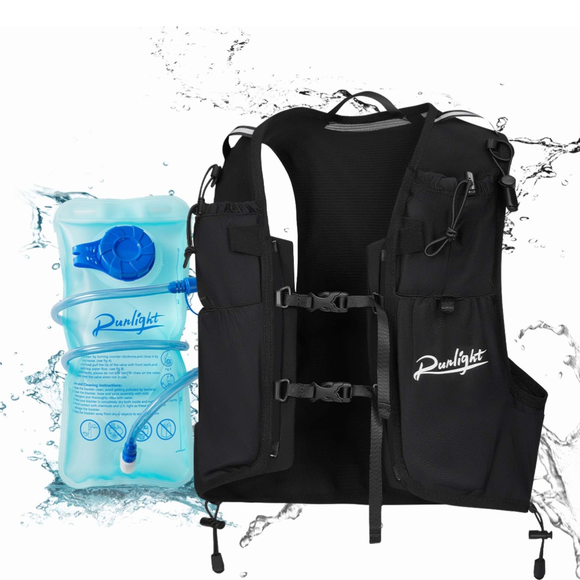 Grenzüberschreitender, multifunktionaler 1,5-Liter-Rucksack für Outdoor-Aktivitäten wie Wandern, Klettern, Laufen und Marathonlaufen – ideal als Trinksystem._voghion.com