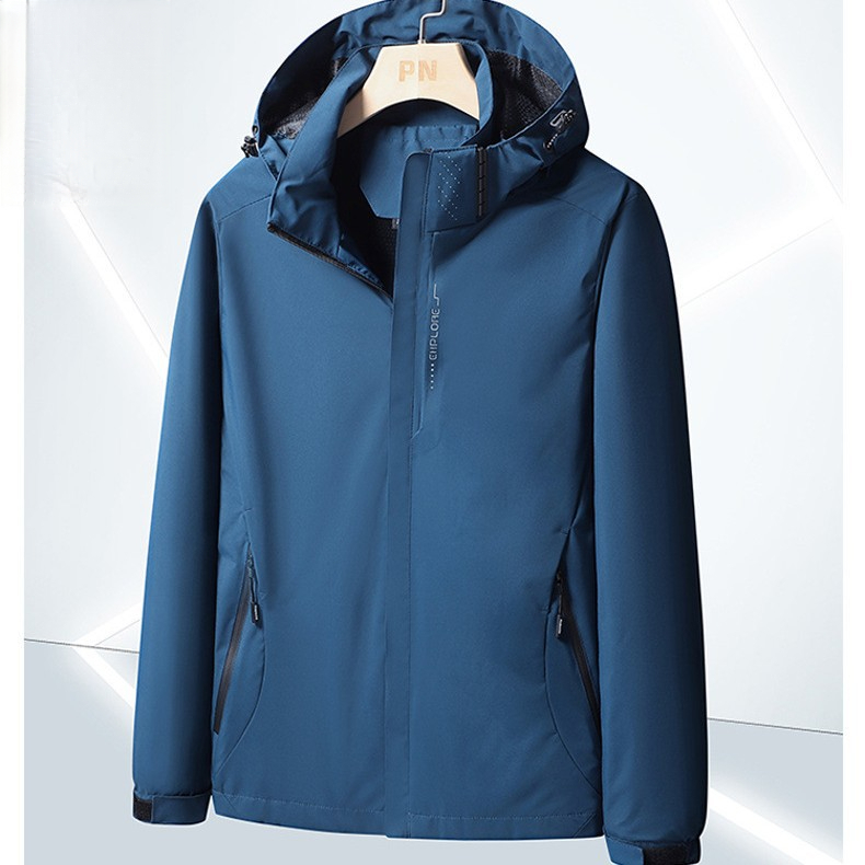 2024 Spring Autumn Outdoor Thin Jacket For Men Women, Waterproof And Windproof, Solid Color Hooded Jacket, Can Be_voghion.com