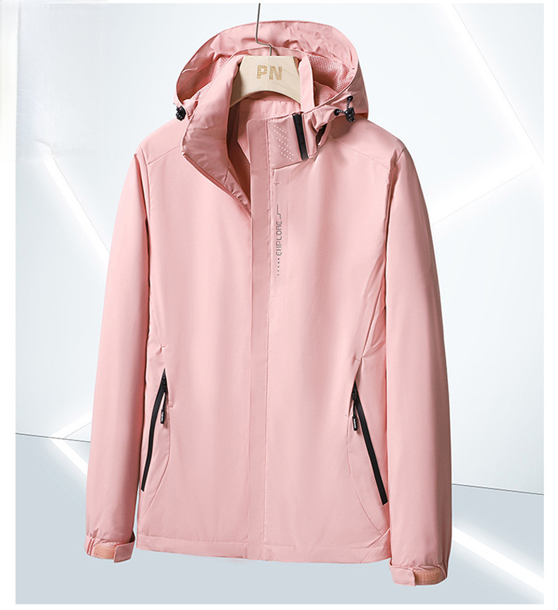 Waterproof Hooded Hiking Jacket For Men And Women, Windproof_voghion.com