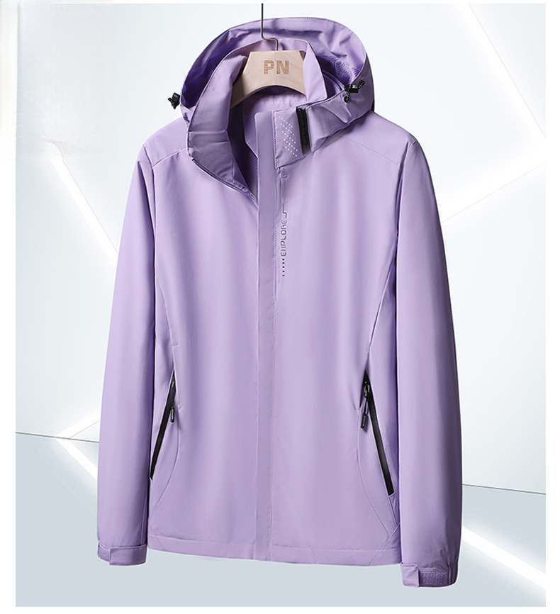Waterproof Hooded Hiking Jacket For Men And Women, Windproof_voghion.com